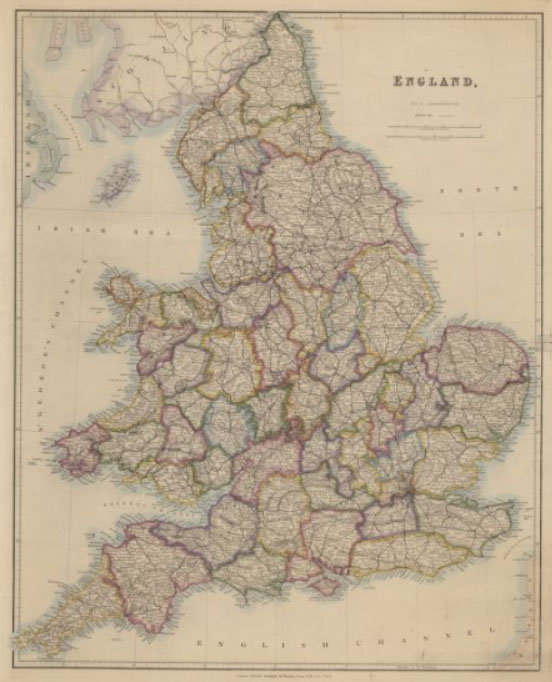 Maps of England graphic