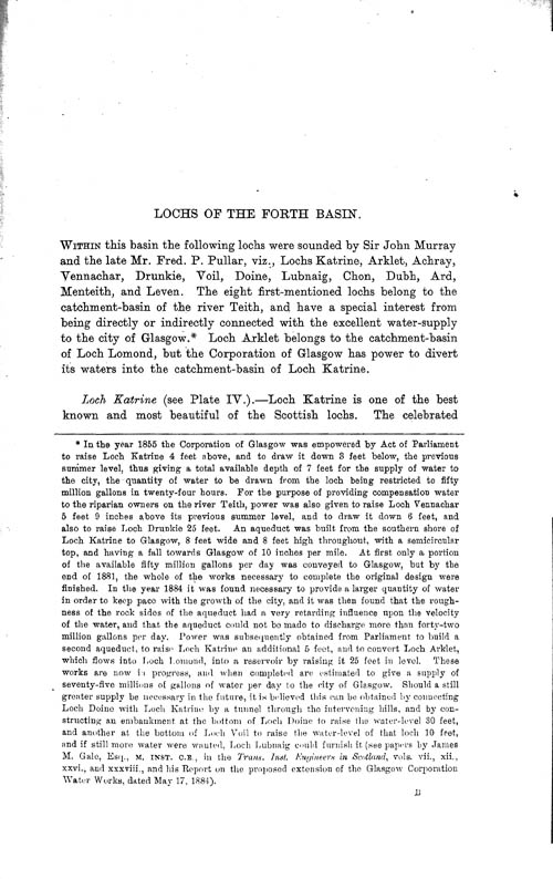 Page 1, Volume II, Part I - Lochs of the Forth Basin