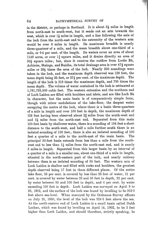 Page 64, Volume II, Part I - Lochs of the Tay Basin
