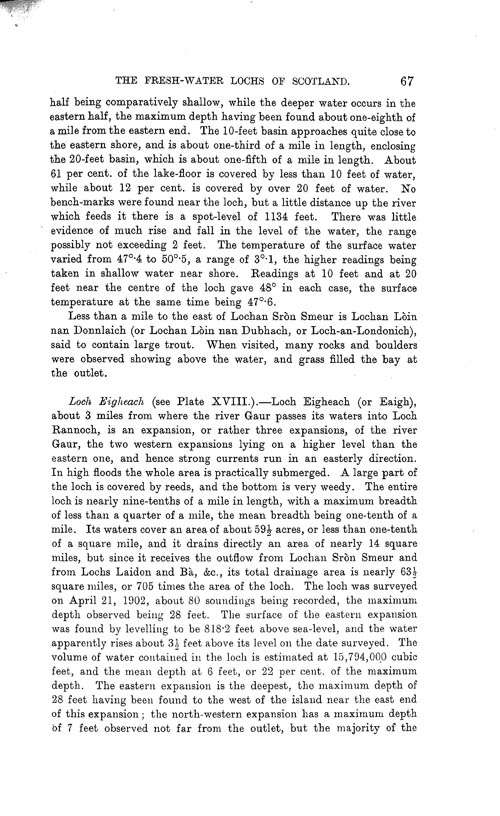 Page 67, Volume II, Part I - Lochs of the Tay Basin