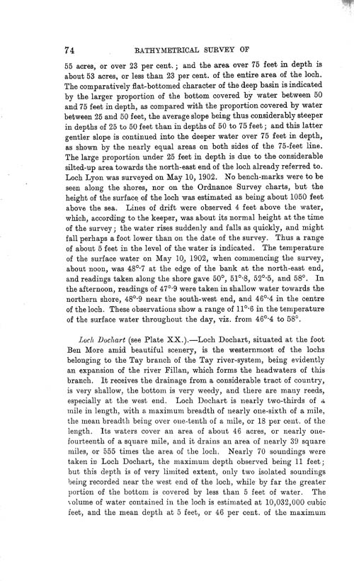 Page 74, Volume II, Part I - Lochs of the Tay Basin