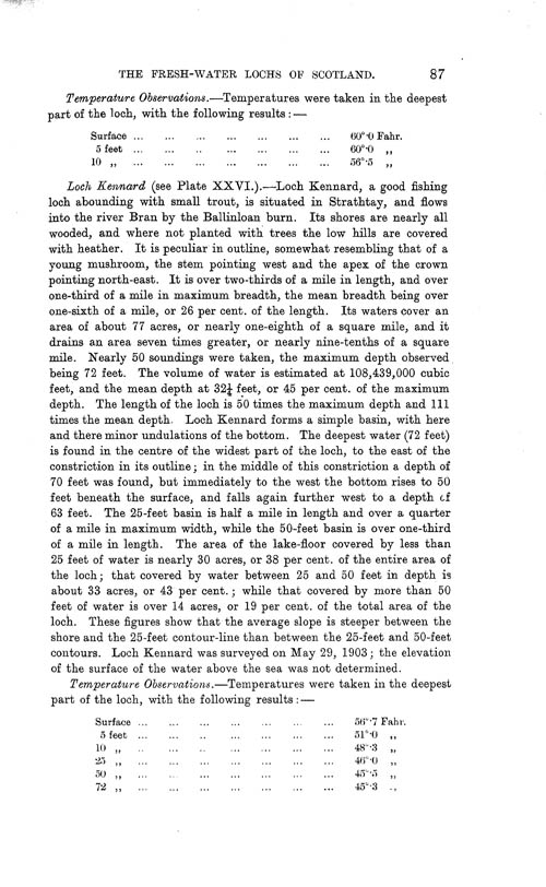 Page 87, Volume II, Part I - Lochs of the Tay Basin