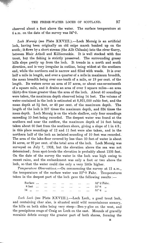 Page 97, Volume II, Part I - Lochs of the Tay Basin