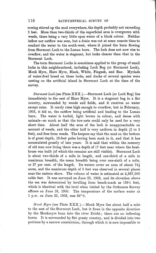 Page 110, Volume II, Part I - Lochs of the Tay Basin
