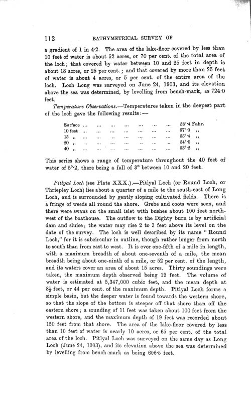 Page 112, Volume II, Part I - Lochs of the Tay Basin