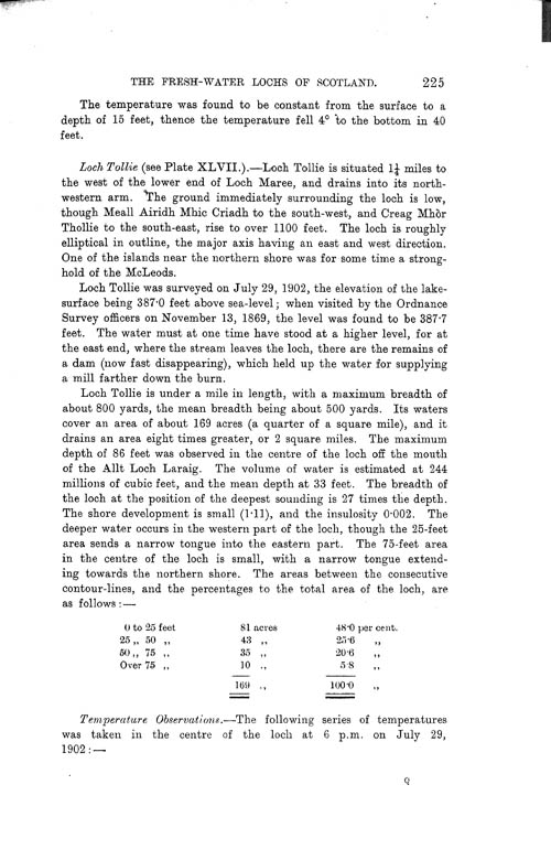 Page 225, Volume II, Part I - Lochs of the Ewe Basin