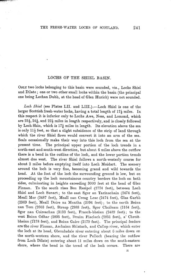 Page 241, Volume II, Part I - Lochs of the Shiel Basin