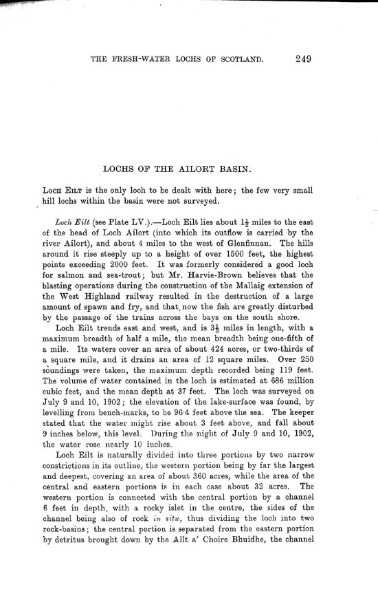 Page 249, Volume II, Part I - Lochs of the Ailort Basin