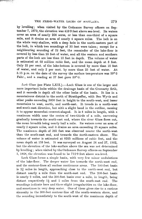 Page 279, Volume II, Part I - Lochs of the Conon Basin
