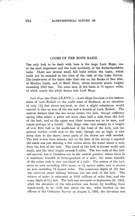 Page 324, Volume II, Part I - Lochs of the Hope Basin
