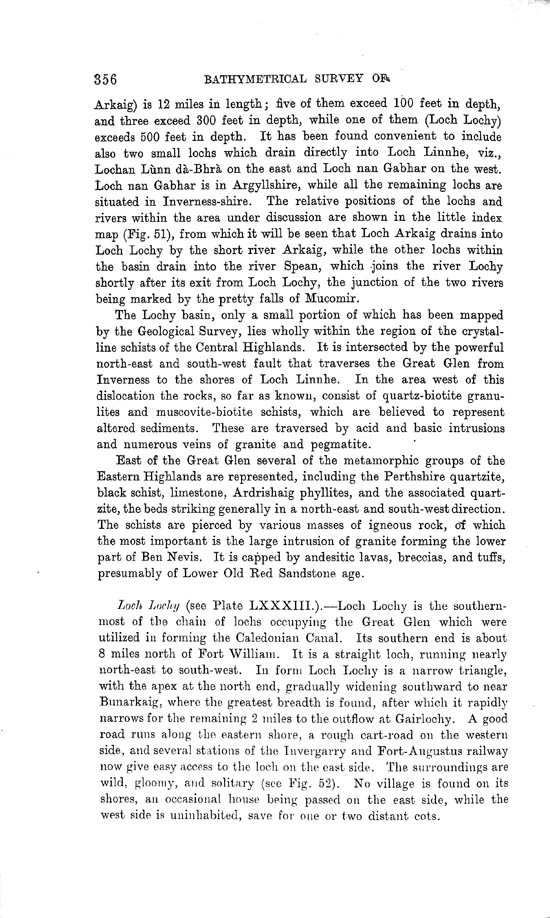 Page 356, Volume II, Part I - Lochs of the Lochy Basin