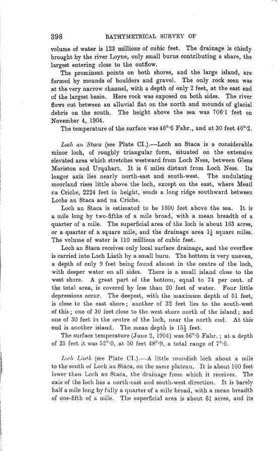 Page 398, Volume II, Part I - Lochs of the Ness Basin
