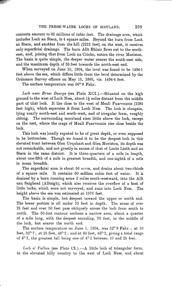 Page 399, Volume II, Part I - Lochs of the Ness Basin