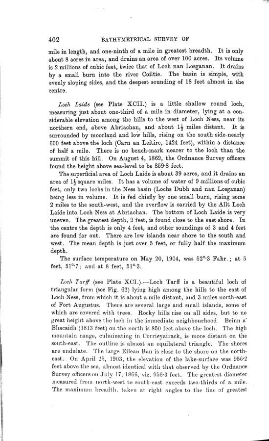 Page 402, Volume II, Part I - Lochs of the Ness Basin