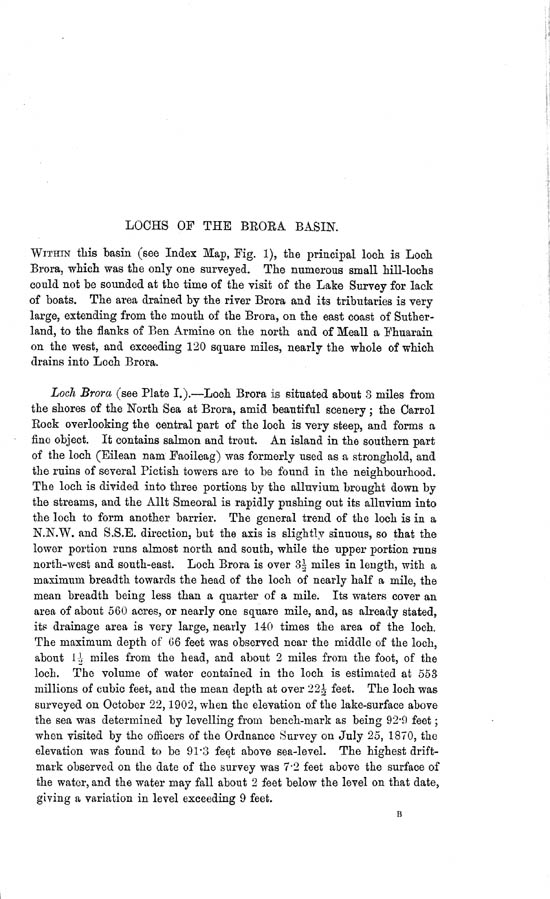 Page 1, Volume II, Part II - Lochs of the Brora Basin
