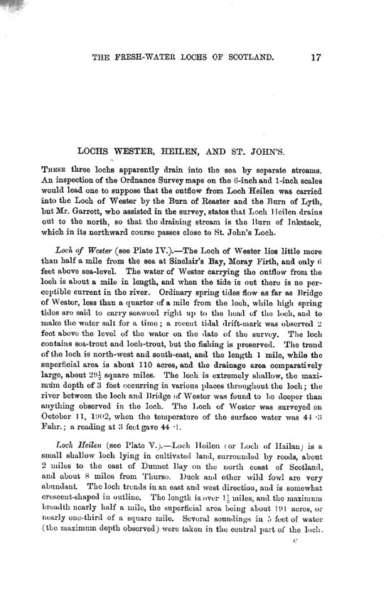 Page 17, Volume II, Part II - Lochs of the Wester Basin and Heilen Basin