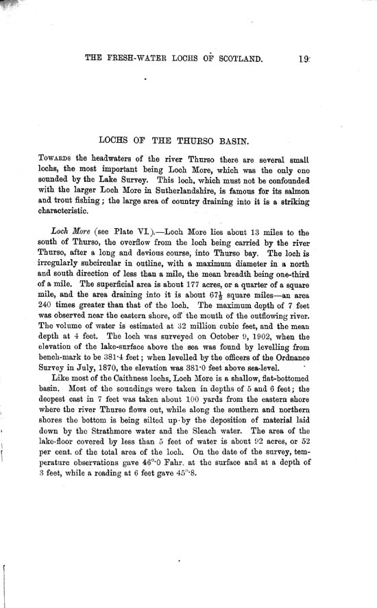 Page 19, Volume II, Part II - Lochs of the Thurso Basin