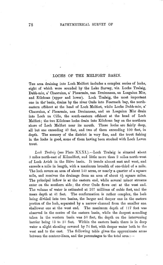 Page 78, Volume II, Part II - Lochs of the Melfort Basin