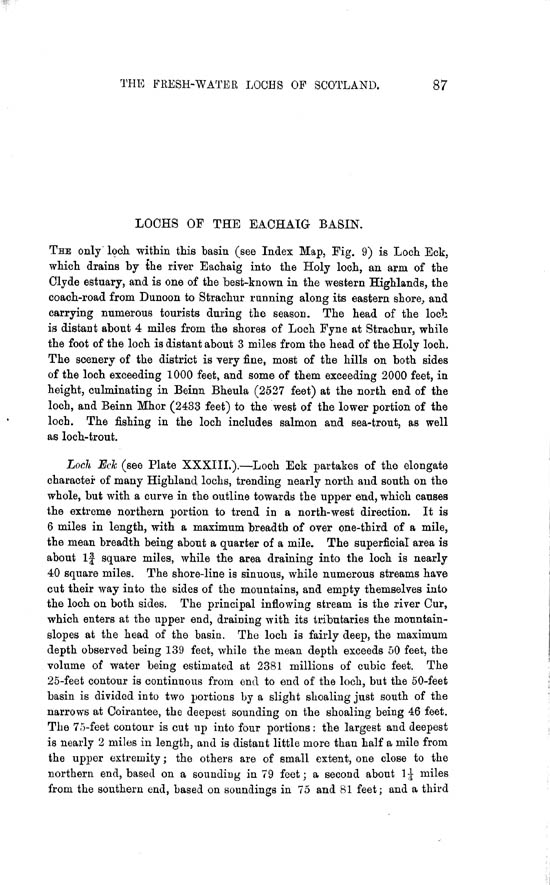 Page 87, Volume II, Part II - Lochs of the Eachaig Basin