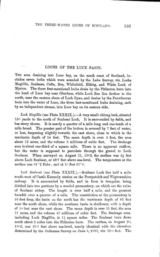 Page 103, Volume II, Part II - Lochs of the Luce Basin