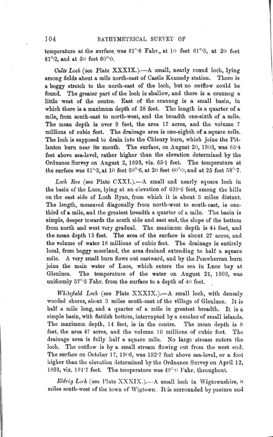 Page 104, Volume II, Part II - Lochs of the Luce Basin