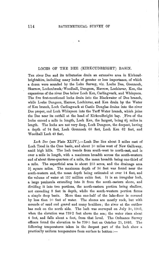 Page 114, Volume II, Part II - Lochs of the Dee (Kirkcudbright) Basin