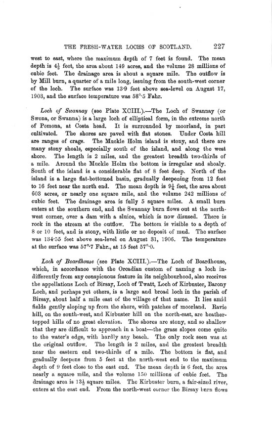 Page 227, Volume II, Part II - Lochs of Orkney
