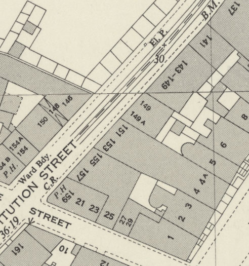 National Grid 1:1250 mapping showing our tenement in Leith.