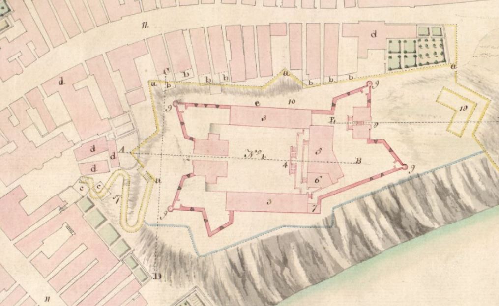Example of a military map showing Fort George