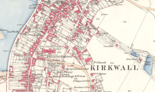 OS 25 inch to the mile map of Kirkwall