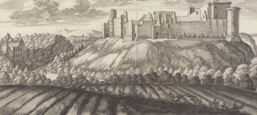 An engraving by Slezer showing the woodland surrounding Bothwell
