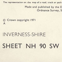 Ordnance Survey National Grid maps published in 1971 graphic