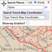 New trench map coordinates search and display graphic