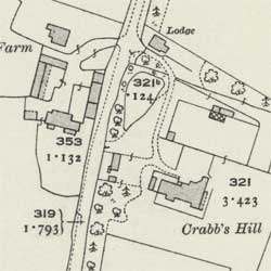 Detail of 25 inch map showing land parcels