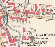 Detail of 25 inch map showing buildings