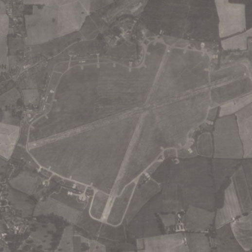 Original air photograph of RAF Hunsden, Hertfordshire