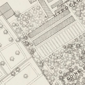 Detail of OS Town Plan showing the Royal Nurseries in Cirencester, 1875