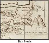 Detail of Pont map of Ben Nevis