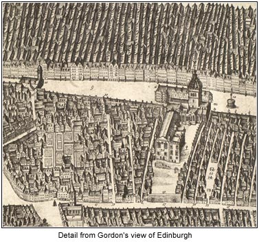Detail of James Gordon's Map of Edinburgh
