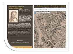 Frederick Douglass in Edinburgh and Scotland - map viewers graphic