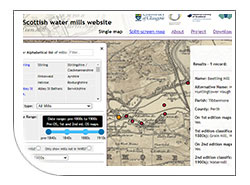 Scottish water mills website