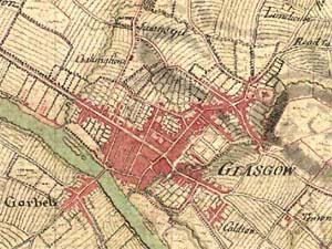 Detail from map of Glasgow