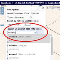New gazetteer for searching Ordnance Survey six-inch to the mile, 1888-1913 maps
