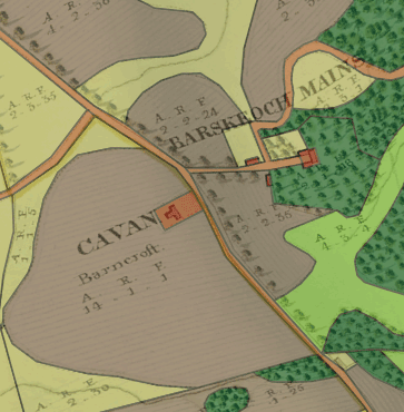 Map detail showing land use categories on the estate maps