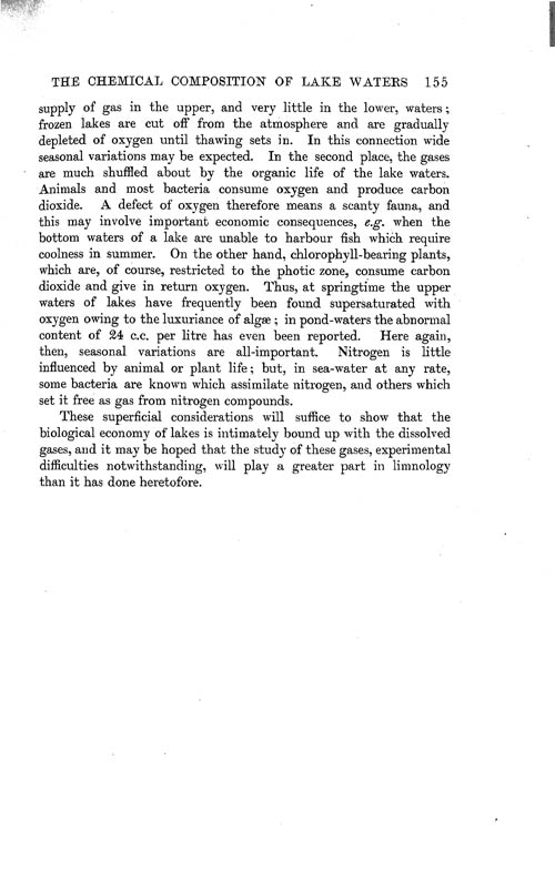 Page 155, Volume 1 - Chemical Composition of Lake-waters by W.A. Caspari
