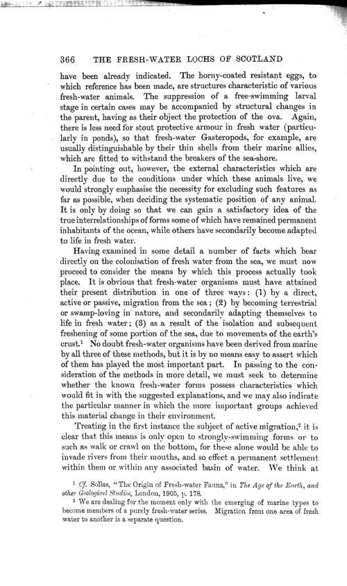 Page 366, Volume 1 - On the Nature and Origin of Fresh-water Organisms, by Wm. A. Cunnington