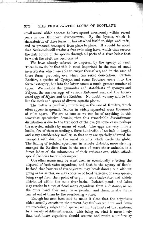 Page 372, Volume 1 - On the Nature and Origin of Fresh-water Organisms, by Wm. A. Cunnington