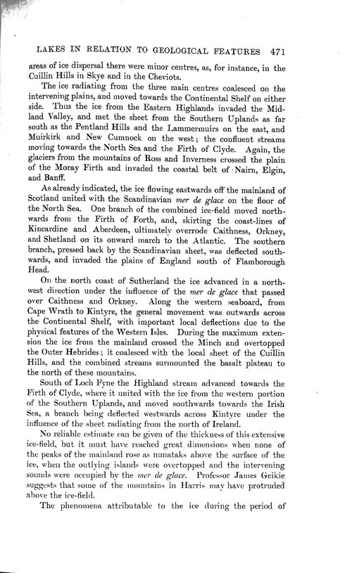 Page 471, Volume 1 - The Scottish Lakes in relation to the Geological Features of the Country, by B.N. Peach and John Horne