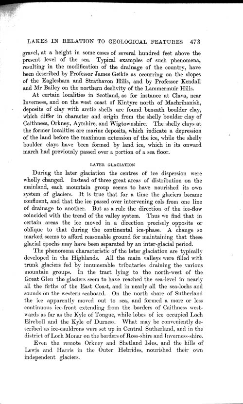 Page 473, Volume 1 - The Scottish Lakes in relation to the Geological Features of the Country, by B.N. Peach and John Horne