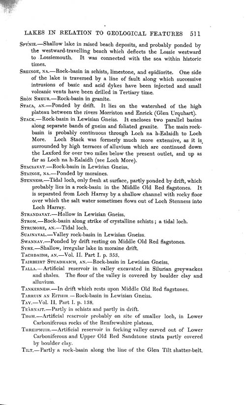 Page 511, Volume 1 - The Scottish Lakes in relation to the Geological Features of the Country, by B.N. Peach and John Horne